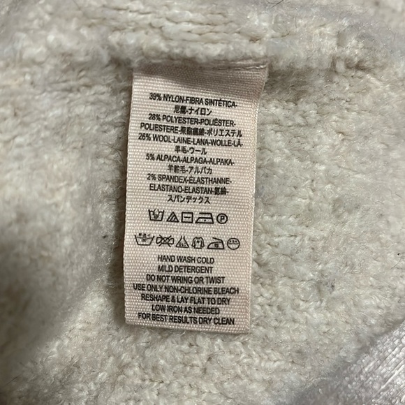 FREE PEOPLE Boucle Alpaca Wool Blend Sweater Cowl Neck, Size L - Picture 8 of 9